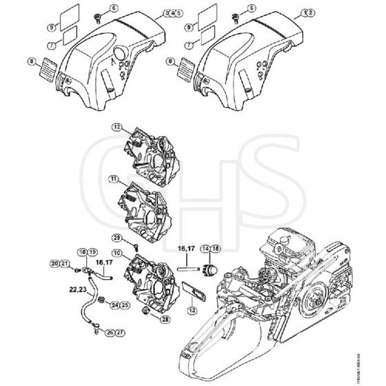 Genuine Stihl MS231 / L - Shroud, Air Baffle