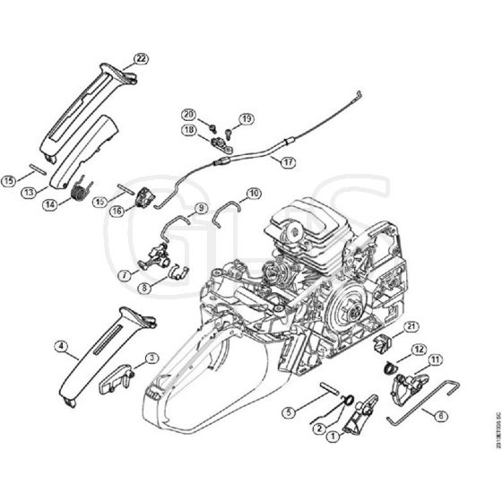 Genuine Stihl MS231 / P - Throttle Control