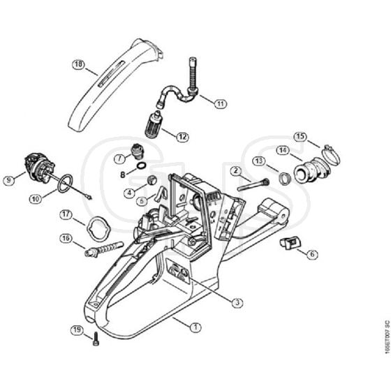 Genuine Stihl MS240 / H -Tank housing