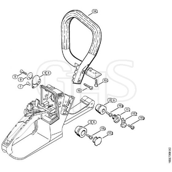 Genuine Stihl MS240 / J - AV system