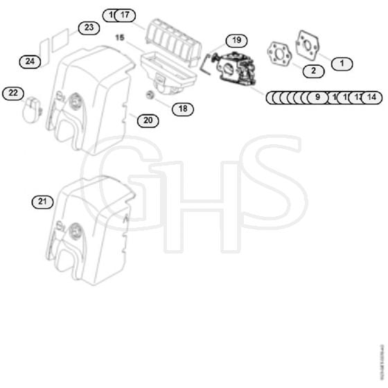 Genuine Stihl MS250 / L - Air filter