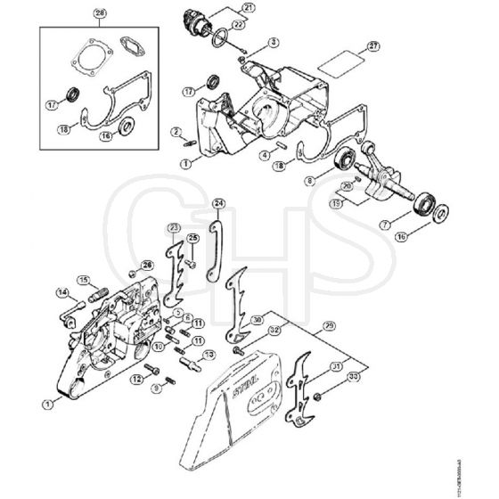 Genuine Stihl MS260 / A - Crankcase