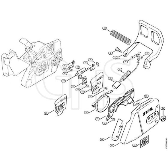 Genuine Stihl MS260 C-B / E - Chain brake