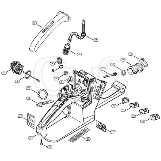 Genuine Stihl MS260 C-B / J - Tank housing