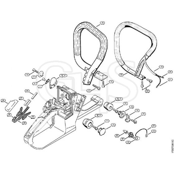 Genuine Stihl MS260 / K - AV system, Handlebar