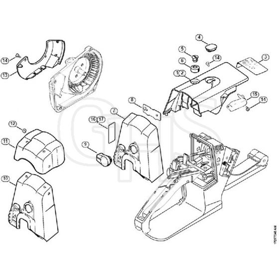 Genuine Stihl MS260 / Q - Shroud, Carburetor box cover