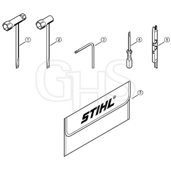 Genuine Stihl MS261 C-BE / T - Tools, Extras