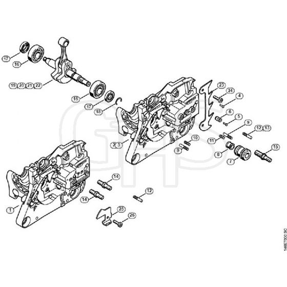 Genuine Stihl MS270 C-B / A - Crankcase