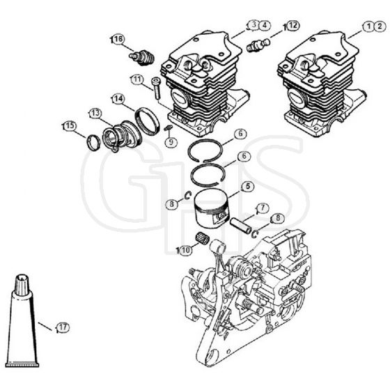 Genuine Stihl MS270 C-B / B - Cylinder