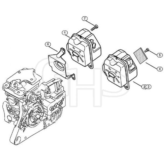 Genuine Stihl MS270 C-B / D - Muffler