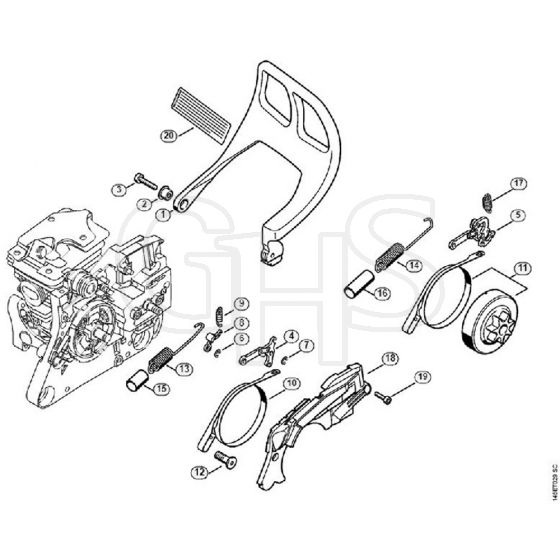 Genuine Stihl MS270 C-B / F - Chain brake