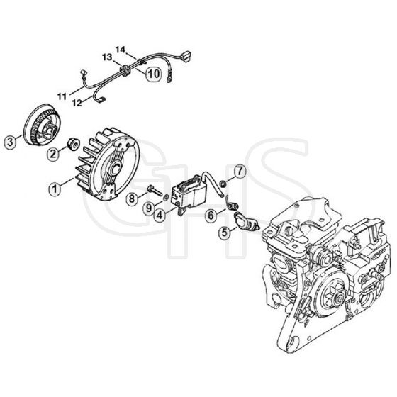 Genuine Stihl MS270 C-B / H - Igniton system