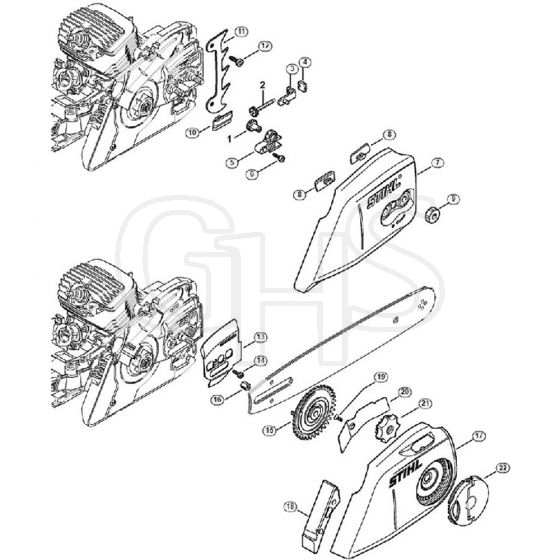 Genuine Stihl MS271 C-BE / F - Chain tensioner