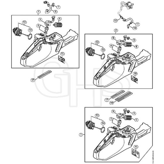 Genuine Stihl MS271 C-BE / J - Tank housing