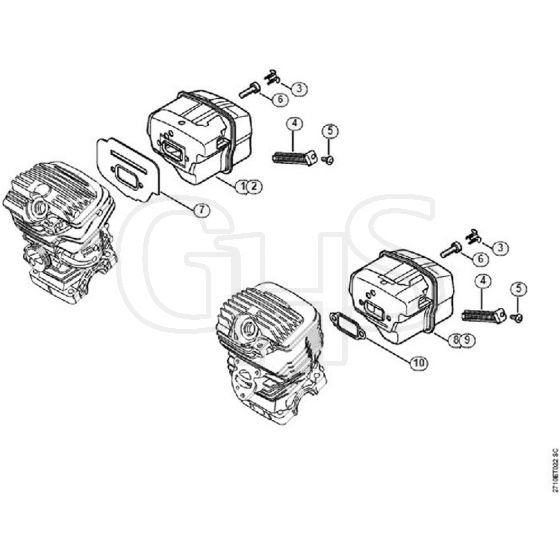 Genuine Stihl MS271 / C - Muffler