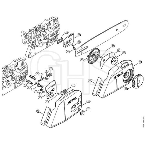 Genuine Stihl MS280 C-B / G - Chain tensioner