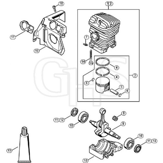 Genuine Stihl MS290 / A - Cylinder