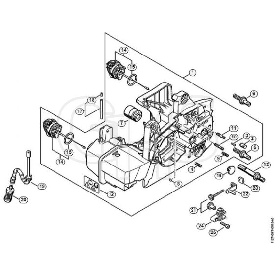 Genuine Stihl MS290 / B - Motor housing