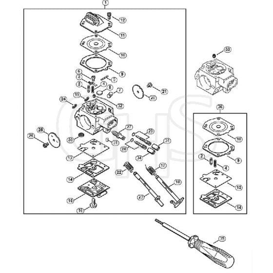 Genuine Stihl MS290 / K - Carburetor HD-18