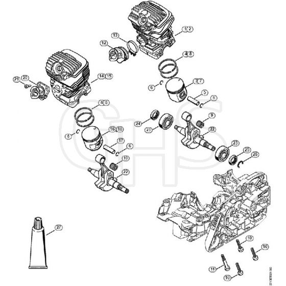 Genuine Stihl MS291 C-BE / B - Cylinder