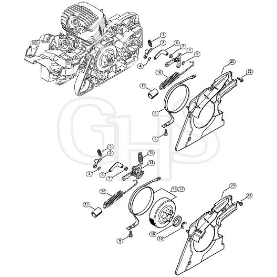 Genuine Stihl MS291 C-BE / E - Chain brake