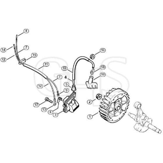 Genuine Stihl MS340 / E - Ignition system