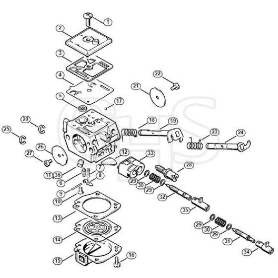 Genuine Stihl MS340 / K - Carburetor C3A-S39