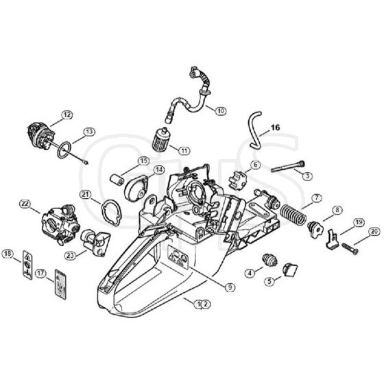 Genuine Stihl MS341 / F - Tank housing