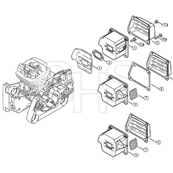 Genuine Stihl MS360 C / C - Muffler