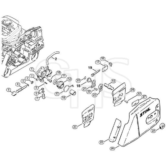 Genuine Stihl MS360 / D - Oil pump, Chain tensioner kit