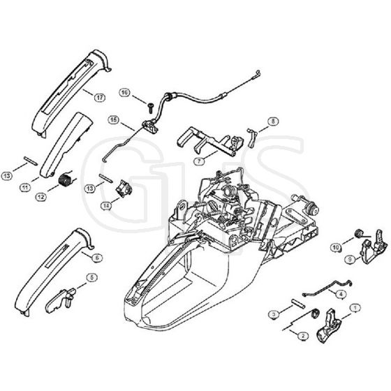 Genuine Stihl  MS361 C-B / K - Throttle control