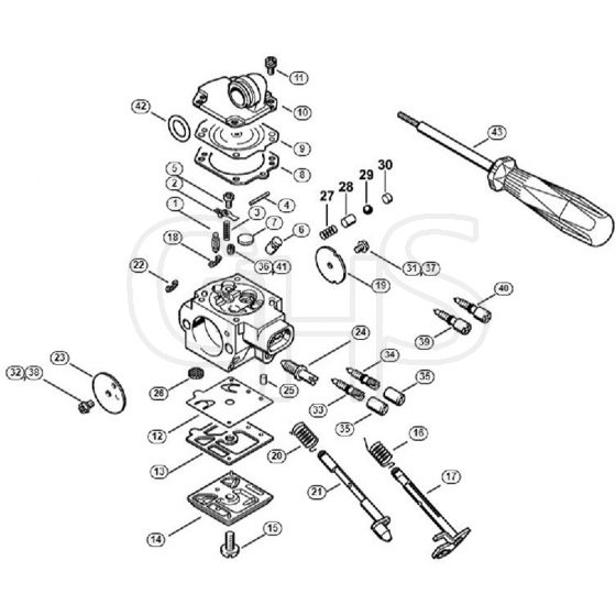 Genuine Stihl  MS361 C-B / M - Carburetor HD-34, HD-46