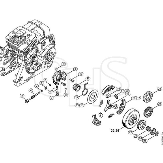 Genuine Stihl MS361 / C - Oil pump, Clutch