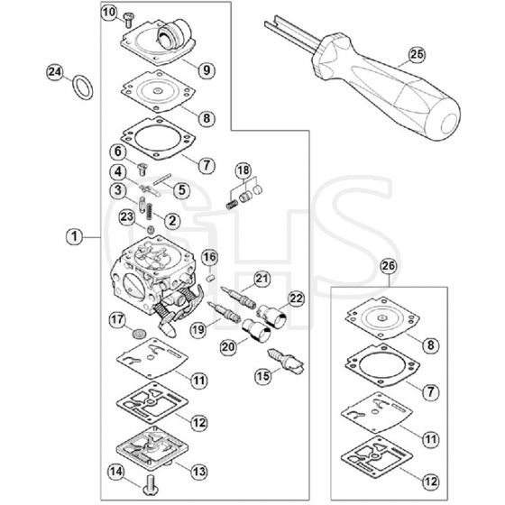 Genuine Stihl MS361 / L - Carburetor C3R-S236