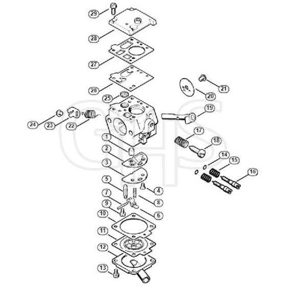 Genuine Stihl MS380 / L - Carburetor Bing 48A101 (50.2008)