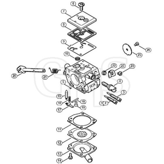 Genuine Stihl MS381 / K - Carburetor C3-S148, C3-S149