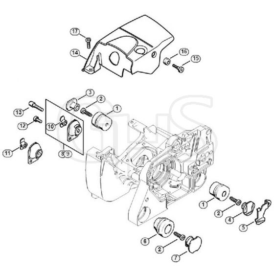 Genuine Stihl MS381 / N - AV system, Shroud