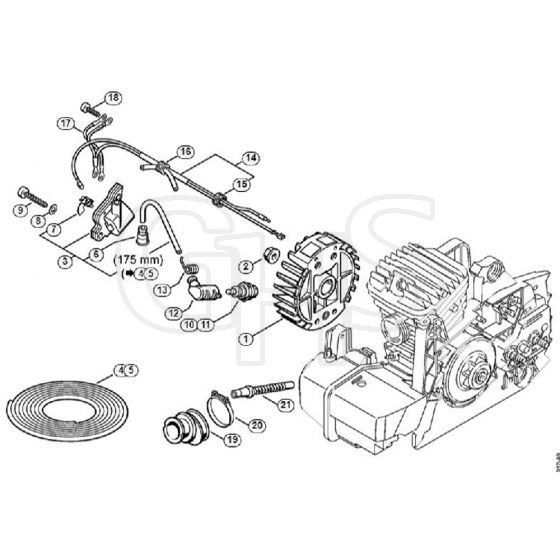 Genuine Stihl MS390 / E - Ignition system