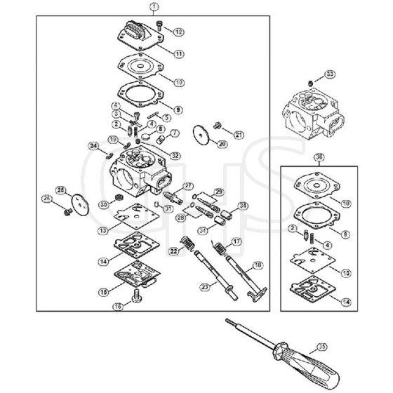 Genuine Stihl MS390 / K - Carburetor HD-21