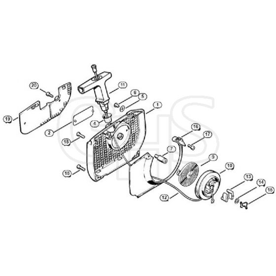 Genuine Stihl MS440 N / F - Rewind starter