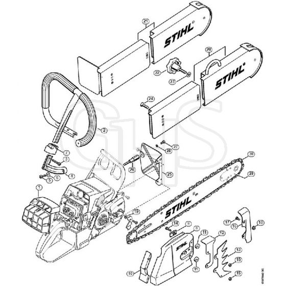 Genuine Stihl MS440 N / N - Conversion kit resure saw (27.2000), (31.2005), (15.2007)