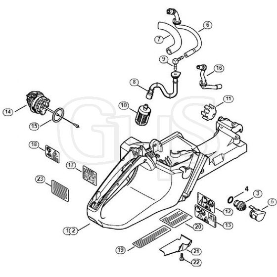 Genuine Stihl MS441 / G - Tank housing