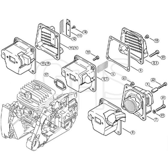 Genuine Stihl MS460 / C - Muffler