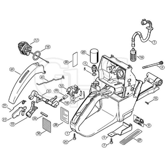 Genuine Stihl MS460 / J - Tank housing