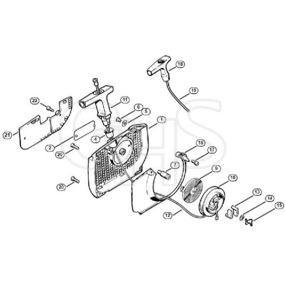 Genuine Stihl MS460 Magnum / H - Rewind starter