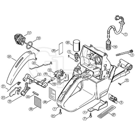 Genuine Stihl MS460 Magnum / J - Tank housing