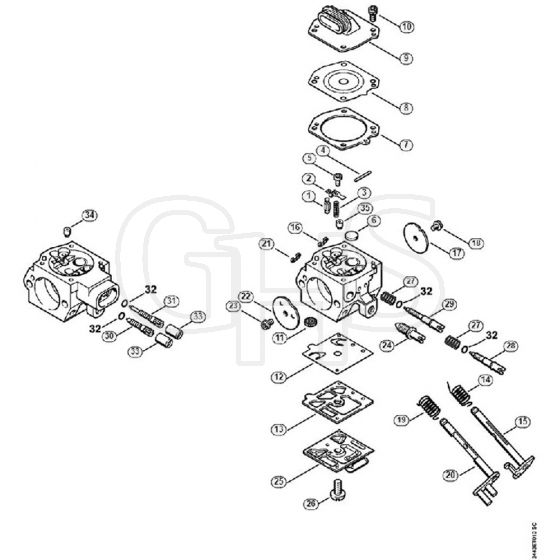 Genuine Stihl MS461 / L - Carburetor HD-50, HD-51