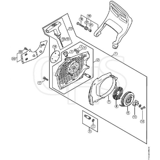 Genuine Stihl MS462 C-M / M - Rewind starter M-Tronic