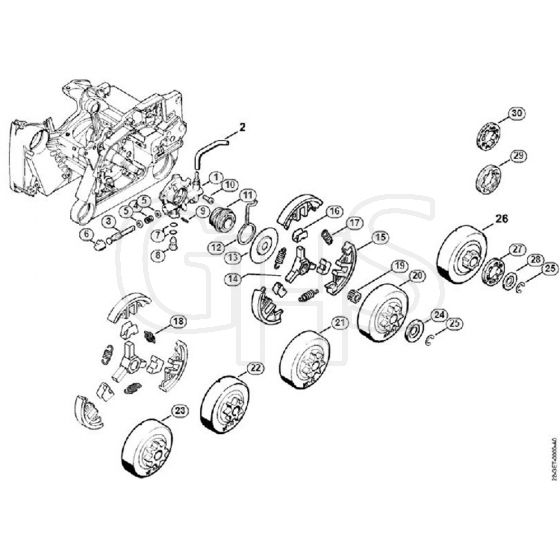 Genuine Stihl MS640 / D - Oil Pump, Clutch