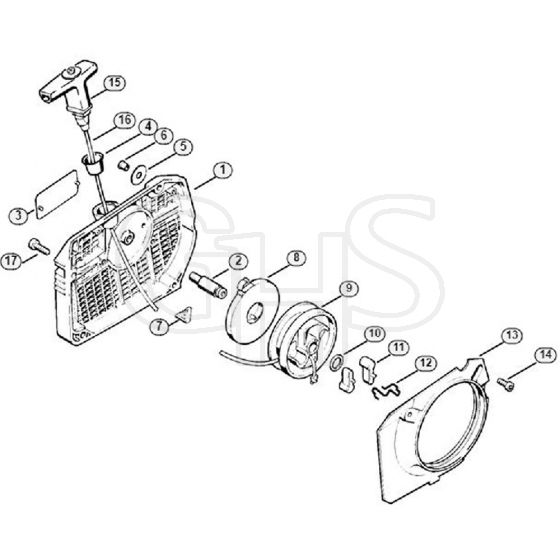 Genuine Stihl MS640 / H - Rewind starter